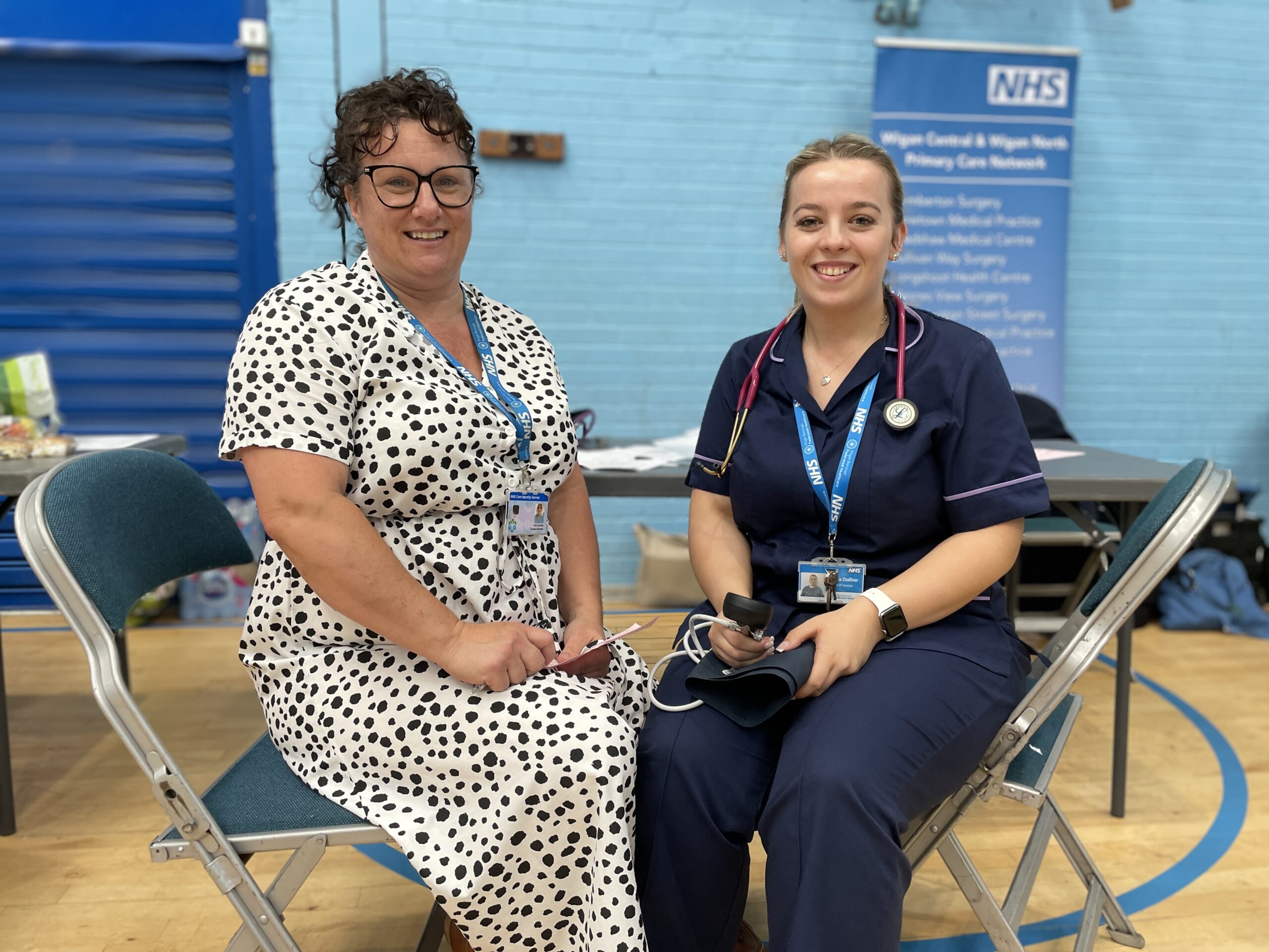 NHS staff at Hindley Leisure Centre