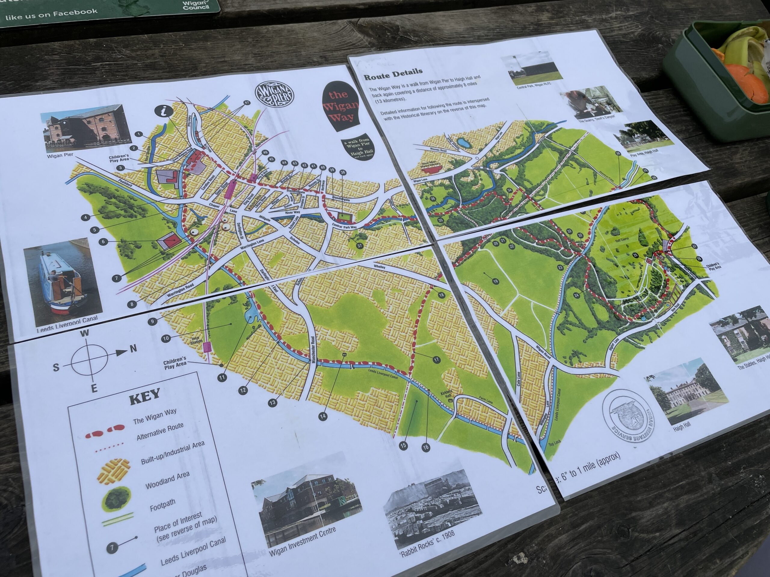 A copy of the original 1997 Wigan Way map