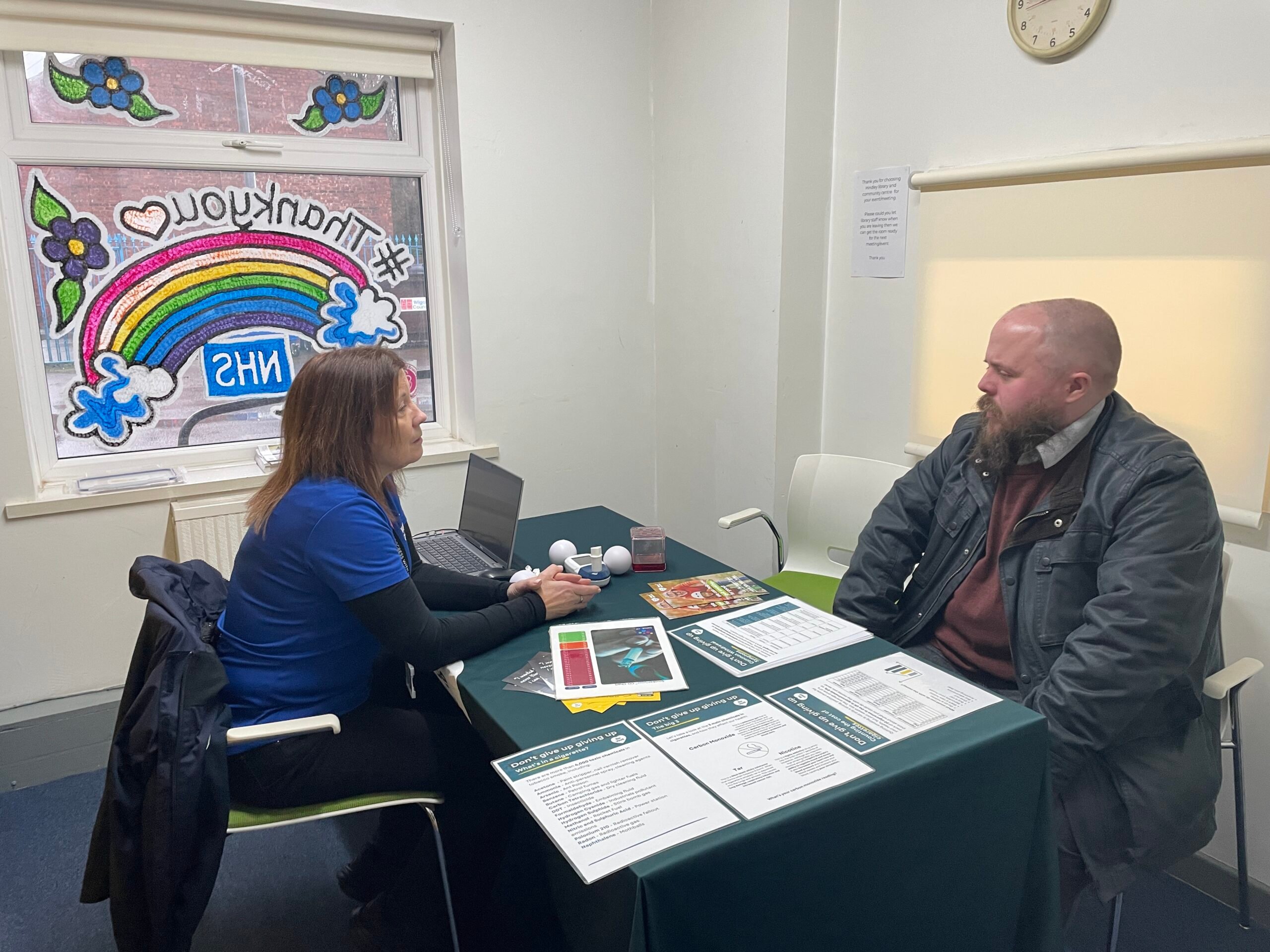 James and Louise at Hindley Library