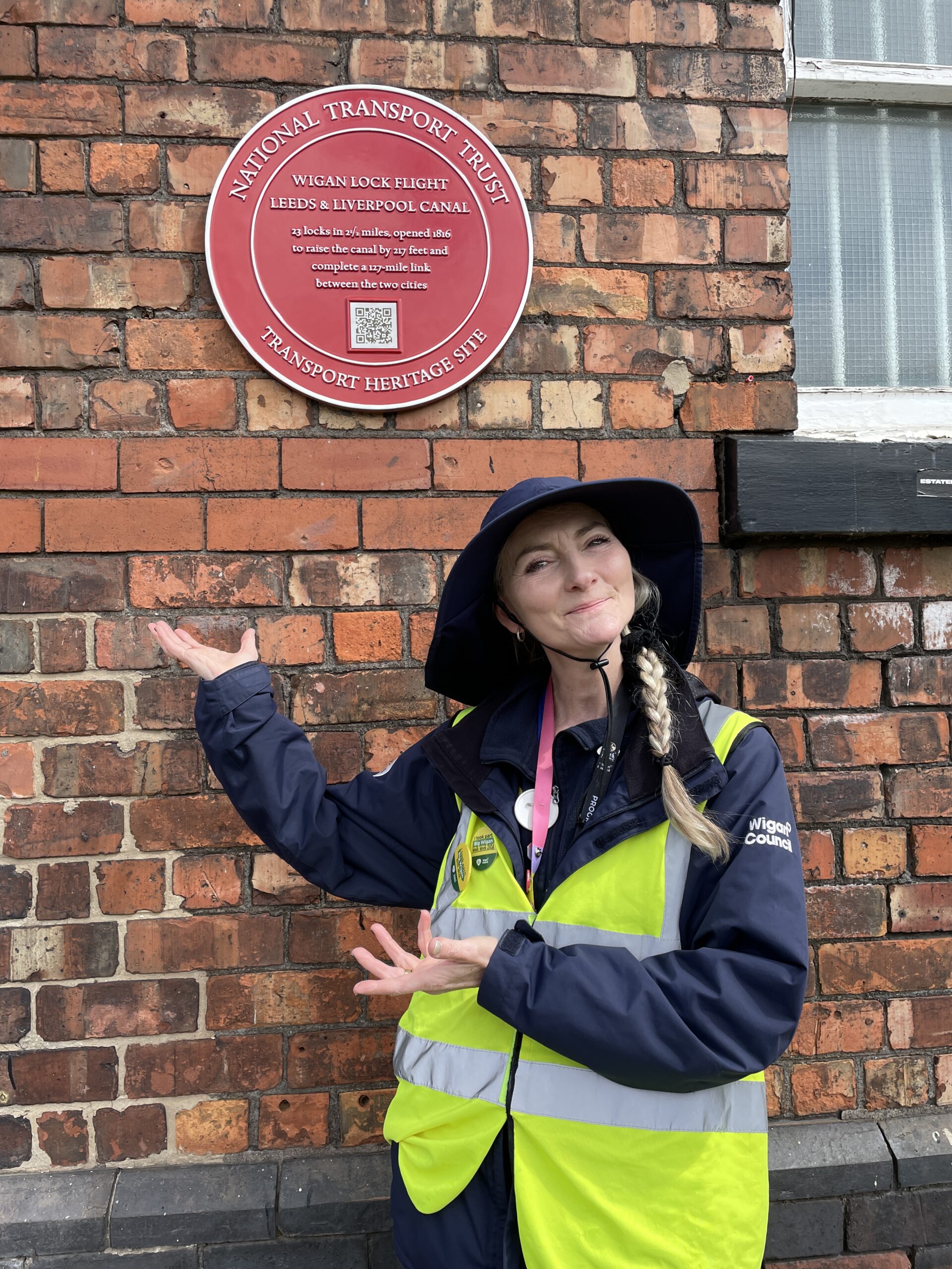 A canal heritage sign