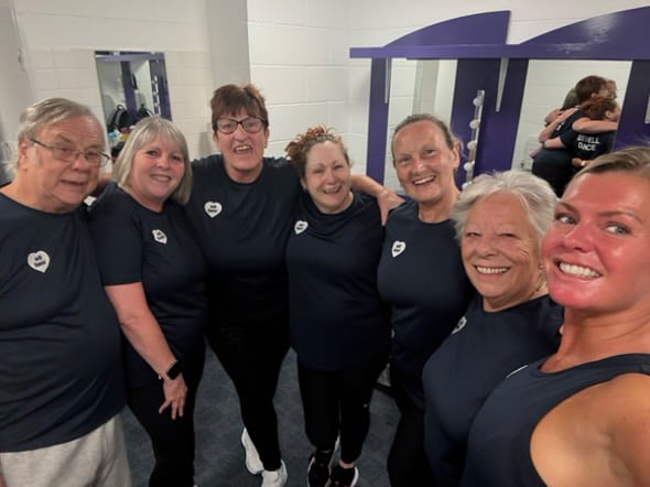 Danielle and a group of older dancers