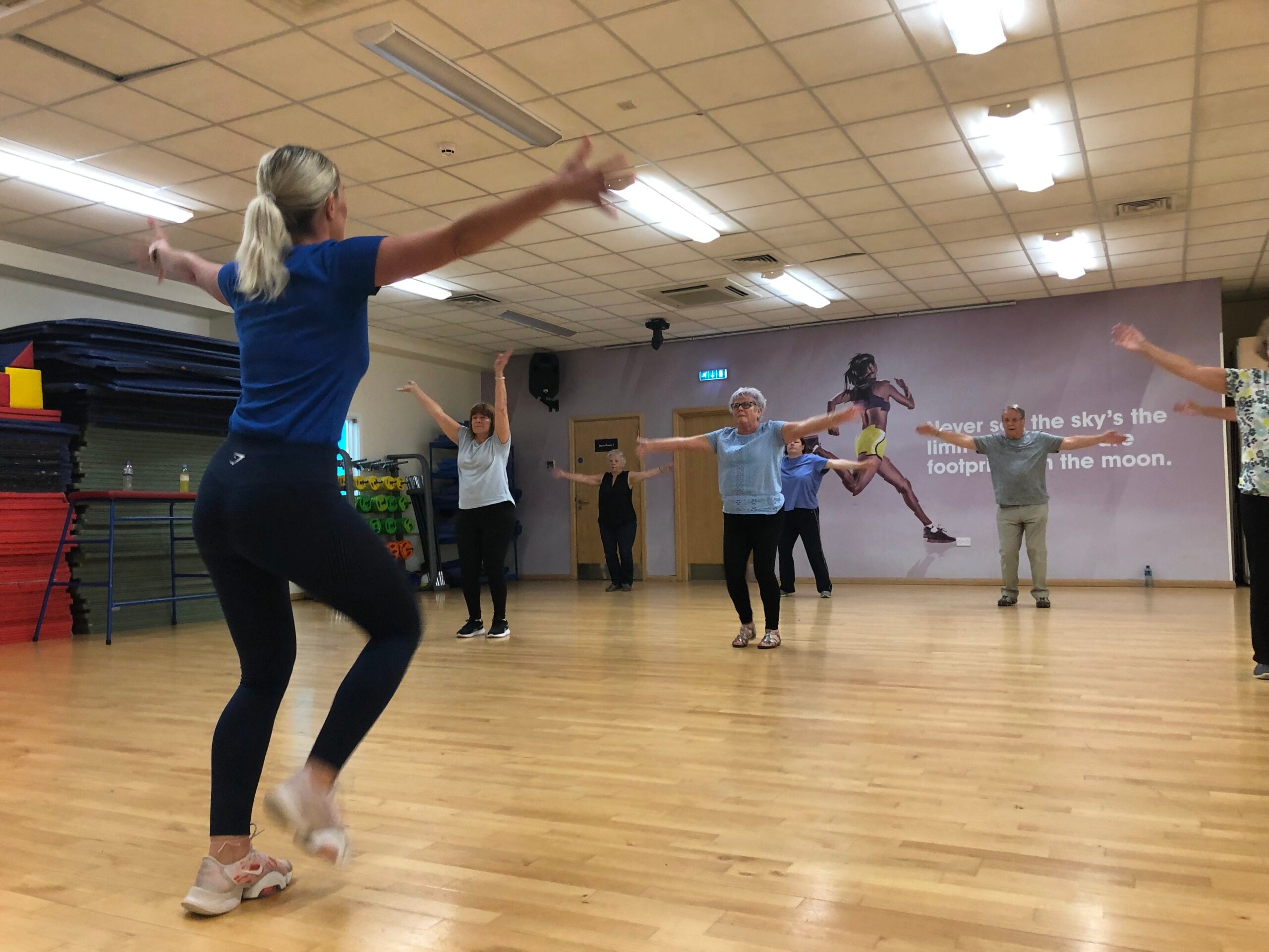Danielle leading a dance class